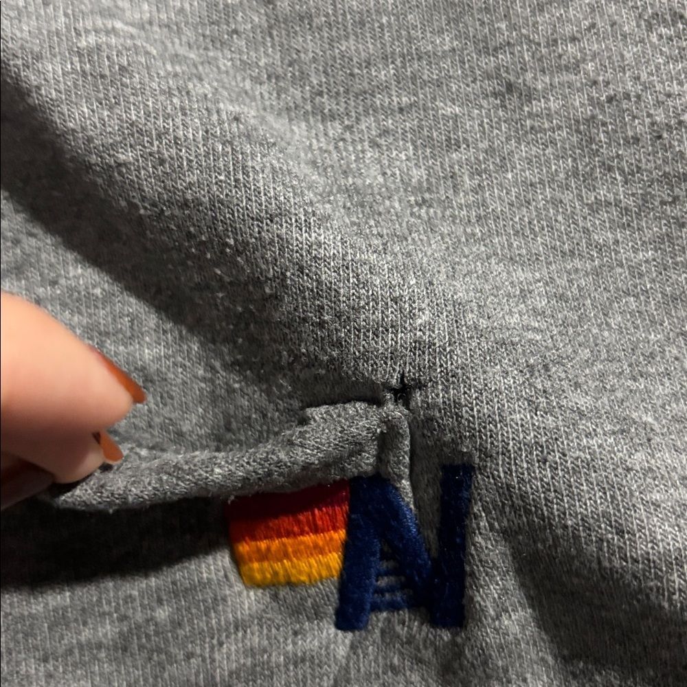 Aviator nation 5 STRIPE HOODIE - HEATHER GREY - Picture 5 of 9
